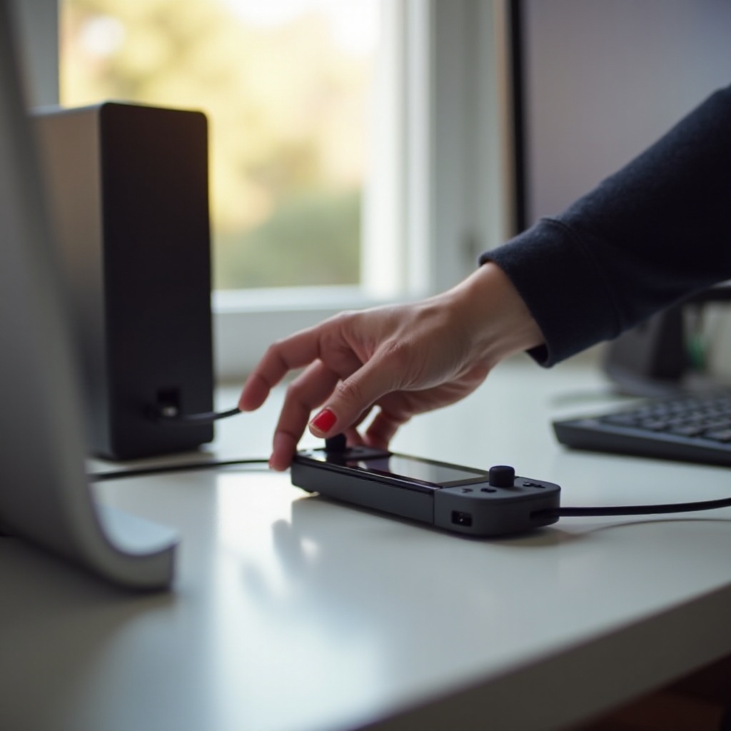 připojte přepínač k počítačovým reproduktorům pomocí USB-C