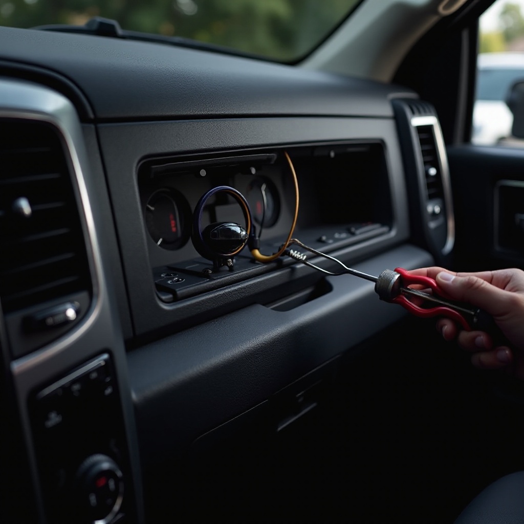 смяна на високоговорителите на таблото за Ram 1500
