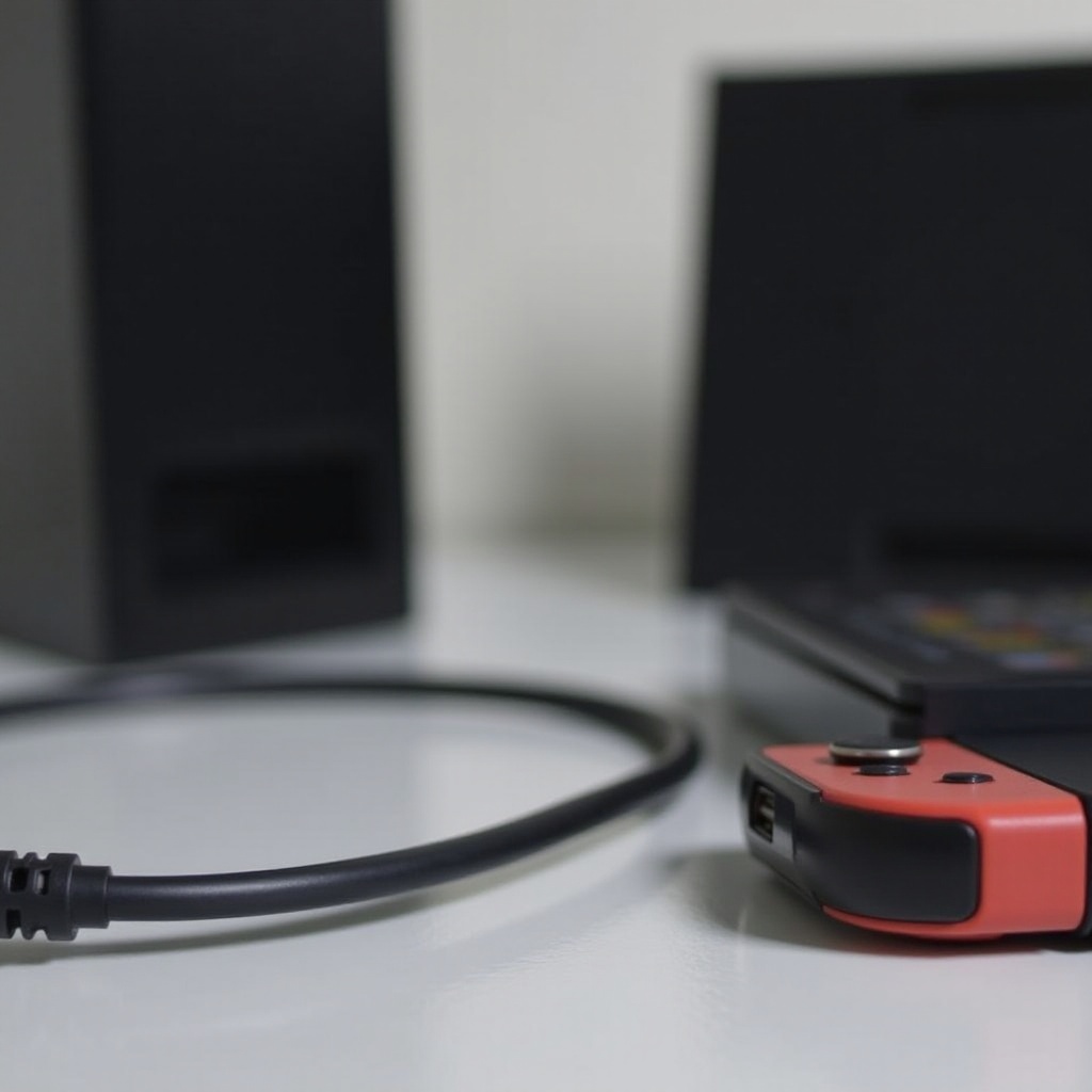 připojte přepínač k počítačovým reproduktorům pomocí USB-C