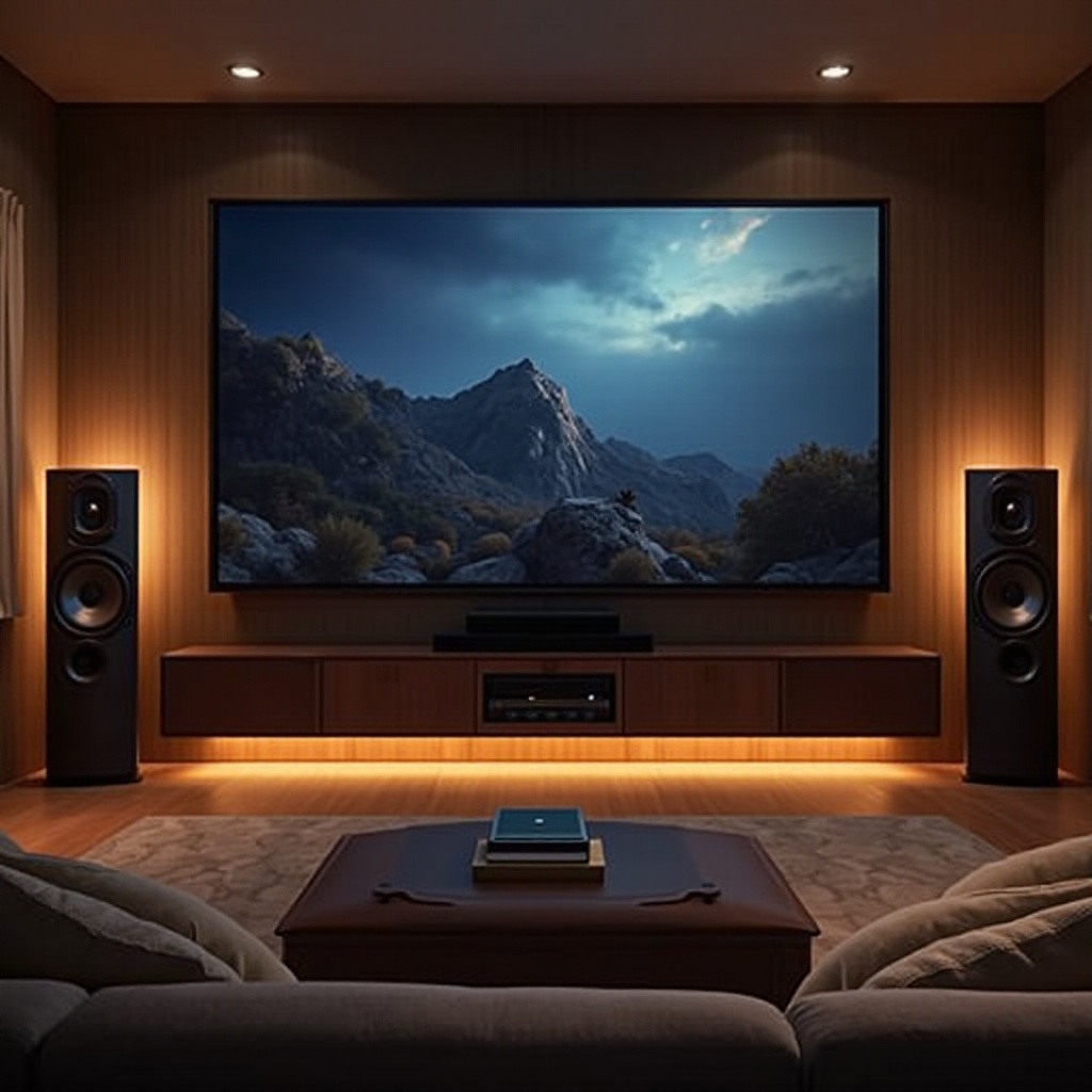 distance between front speakers home theater kef