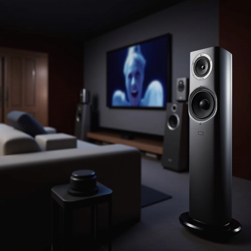расстояние между передними колонками домашнего кинотеатра kef